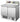 Atosa 2 DOORS OPEN TOP SALADETTE FRIDGE W900 MM ESL3832