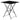 Bolero Black Pavement Style Steel Table Square - 600mm GK989