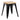 Bolero Steel  Bistro Low Stool with Wooden Seatpad (Black) (Pack 4) GM635