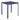 Bolero Adeline Steel Square Table Dark Navy - 700mm HZ356