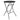 Bolero Folding HDPE Bar Table Black Wood Design - 800mm HZ892