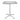 Bolero Square Table with Curved Edge Heavy Duty Base Dia - 60x60x72cm U427